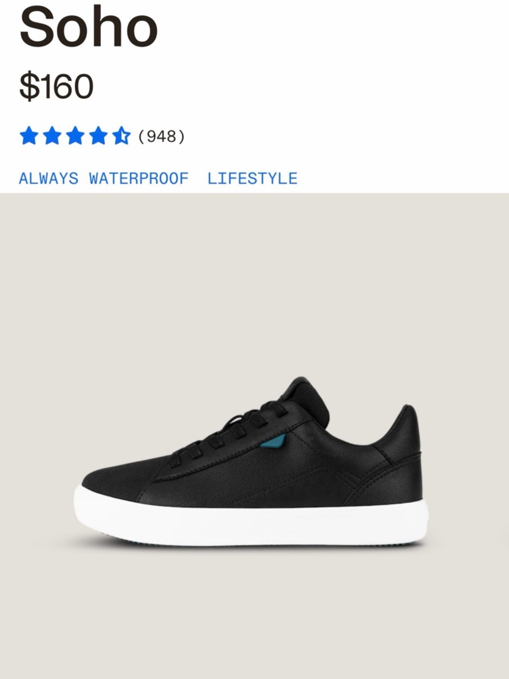 Vessi Soho Black Low-Top Sneakers